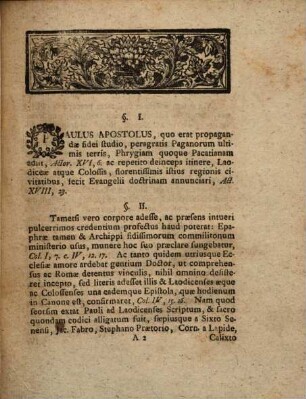 Disp. inaug. de palma ab angelicis non intervertenda, ex Col. II, 18