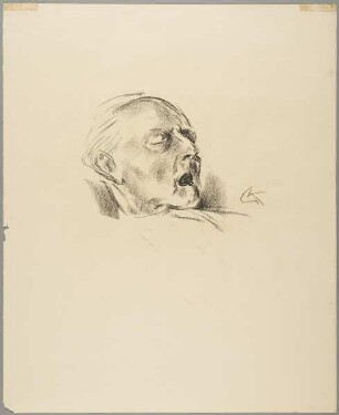 Sophie Thusnelde Wilhelmine von Hindenburg zu Beneckendorff (1851 - 1933) auf dem Totenbett