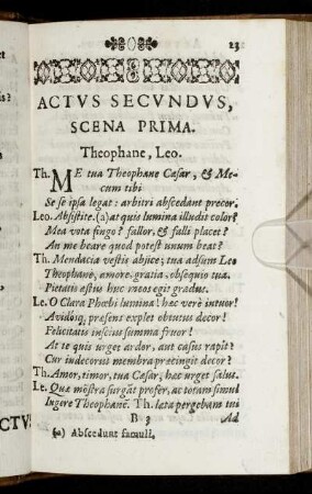 Actus Secundus