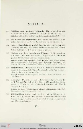 Militaria (Nr. 302-312)