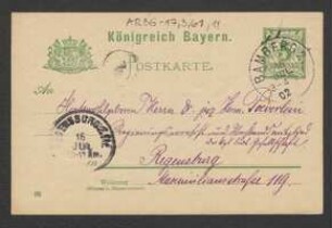 Brief von August Friedrich Schwarz an Hermann Poeverlein