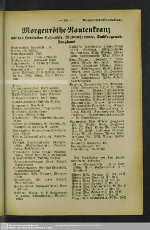 Morgenröthe-Rautenkranz mit den Ortsteilen Heßmühle, Muldenhammer, Sachsengrund, Zeughaus