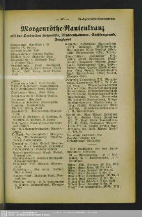 Morgenröthe-Rautenkranz mit den Ortsteilen Heßmühle, Muldenhammer, Sachsengrund, Zeughaus