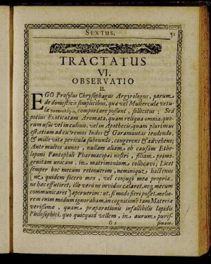 Tractatus VI. Observatio II.
