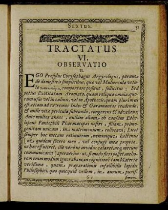 Tractatus VI. Observatio II.