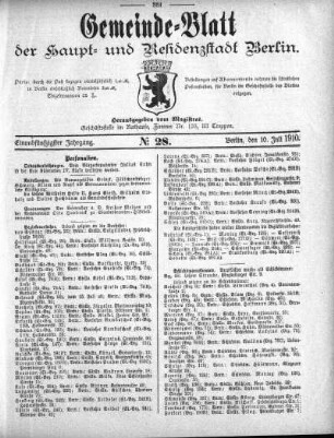 1910,28: No. 28, 10. Juli 1910