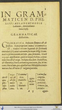 Grammaticae definitio