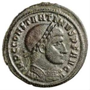 Münze, Follis, Aes 2, 312 - 313 n. Chr.
