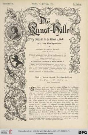 1: Unsere Internationale Kunstausstellung, [1] : ein Wort zur Verständigung