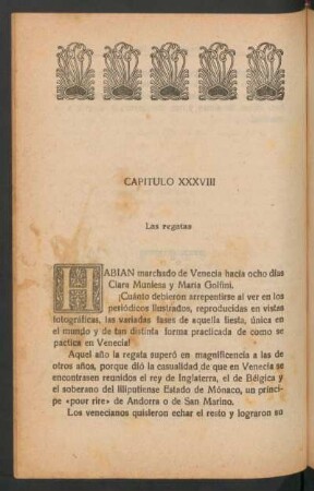 Capítulo XXXVIII - Las regatas