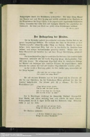 Der Volksgesang de Wenden