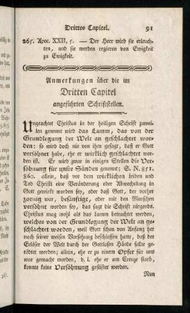 91-107, Anmerkungen ueber die im Dritten Capitel ...