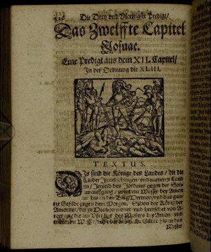 Das Zwelffte Capitel Josuae.