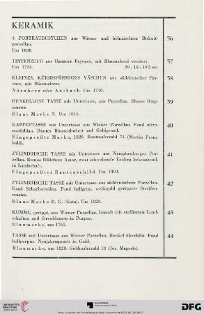 Keramik (Nr. 36-78)