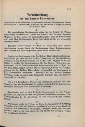 Verkehrsordnung für den Berliner Platzverkehr