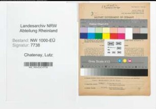 Entnazifizierung Lutz Chatenay, geb. 03.07.1909 (Apotheker)