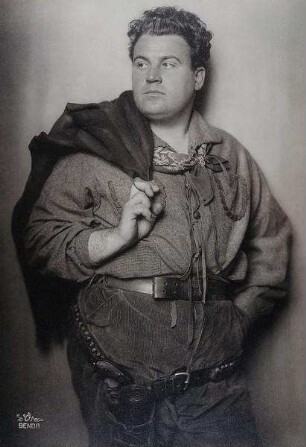 Der Kammersänger Alfred Piccaver in dem Stück "Das Mädchen aus dem goldenen Westen"