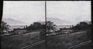 Aix-les-Bains. Panoramablick auf die Stadt und den Lac du Bourget
