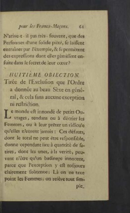 Huitieme objection.