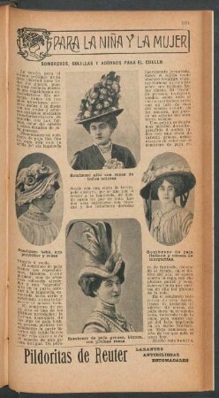 Sombreros, golillas y adornos para el cuello : Para la niña y la mujer
