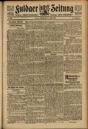 Zweite Ausgabe vom Montag, den 11. Juni 1906.