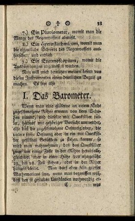 Das Barometer.