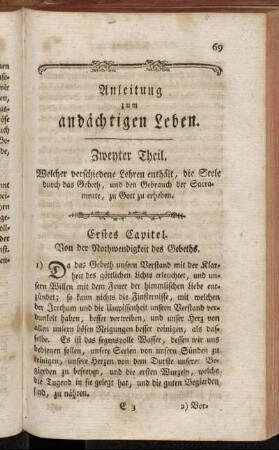 Erstes Capitel. - Siebentes Capitel.