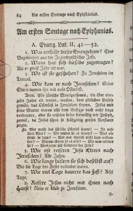 Am ersten Sontage nach Epiphanias.