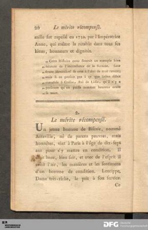 2. Le mérite récompensé