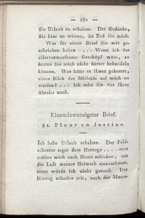 Einundzwanzigster Brief - Fünfundzwanzigster Brief.