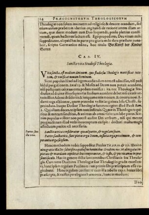 Cap. IV. Sancta vita Studiosi Theologiae.