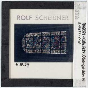 Angers: Kathedrale, Glasfenster, Obergaden Nord, zweites Fenster von Westen, aufgenommen 6.9.1957