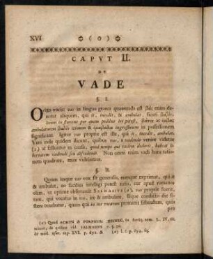 XVI-XXVIII, Caput II.