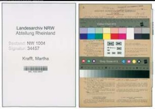 Entnazifizierung Martha Krafft , geb. 16.11.1903 (Angestellte)