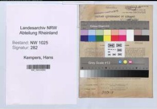 Entnazifizierung Hans Kempers , geb. 09.01.1893 (Arbeiter)