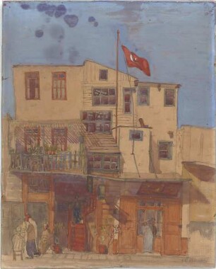Wach, Hugo; Ägypten; Orient; Reisezeichnungen - Strassenszene (Ansicht)