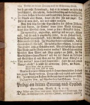 Predigt am dritten Sonntag nach Epihan. - Predigt am fünften Sonntag nach Epiphan.