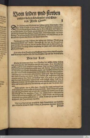 Text: Agricola: Historia des Leidens und Sterbens