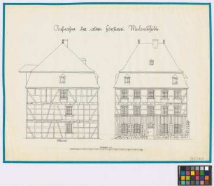 Mulartshütte ([Landkreis Monschau]): Alte Försterei. Haupthaus (Süd-Ansicht, [Ost]-Ansicht)