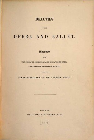Beauties of the opera and ballet