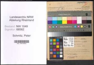 Entnazifizierung Peter Schmitz , geb. 08.03.1909 (Arbeiter)