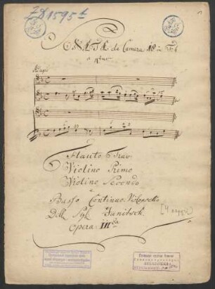 Sonaten / Arr; fl, vl (2), bc; F-Dur