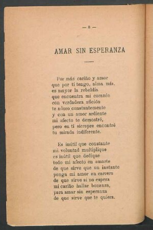 Amar sin esperanza