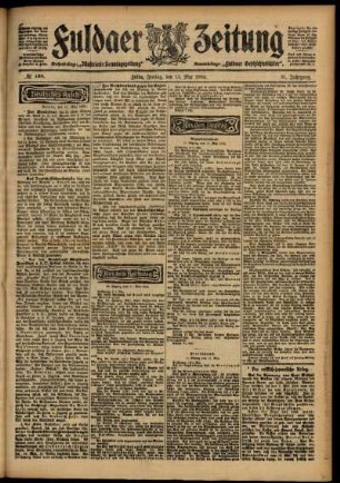 Ausgabe vom Freitag, den 13. Mai 1904.