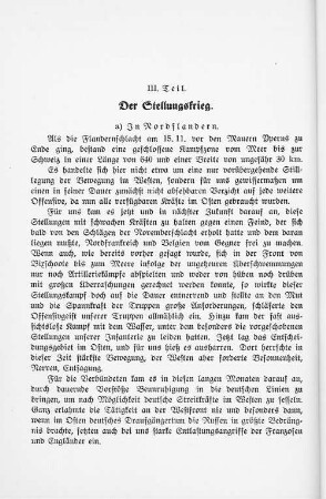 Der Stellungskrieg.