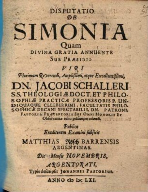 Disp. de simonia