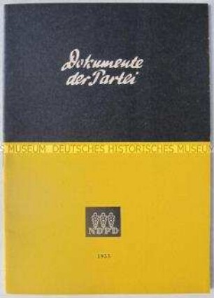Dokumente des 6. NDPD-Parteitages 1955