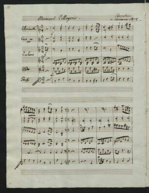 Menuet villageois; orch; C-Dur
