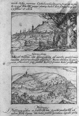 Stadtansicht Homberg an der Efze aus: Wilhelm Dilich, Synopsis Descr. totius Hassiae, 1591, Seite 45