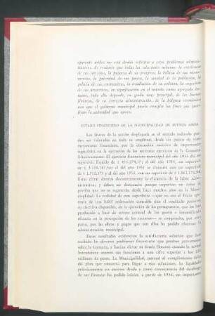 Estado financiero de la municipalidad de Buenos Aires